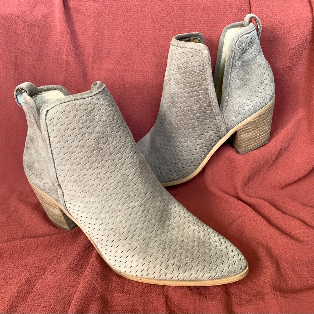 Lucky “LORIA” Perforated Booties Real Suede